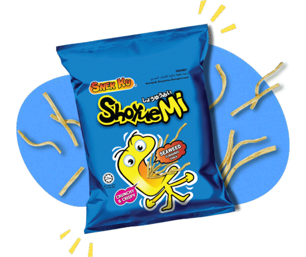 10 Packs Snek Ku Shoyuemi Seaweed Flavoured Crackers 15g Each HALAL