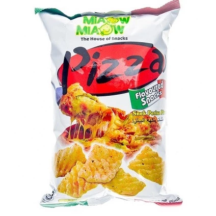 10 Packs Miaow Miaow Pizza Flavoured Snack 14g Each HALAL