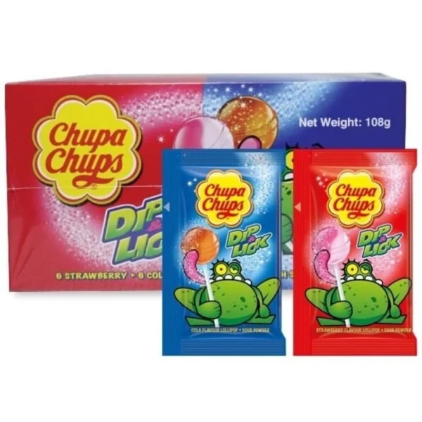 Chupa Chups Dip   Lick Lollipops With Sour Powder 108g